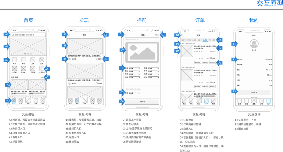 穿衣搭配"百搭"app交互原型设计