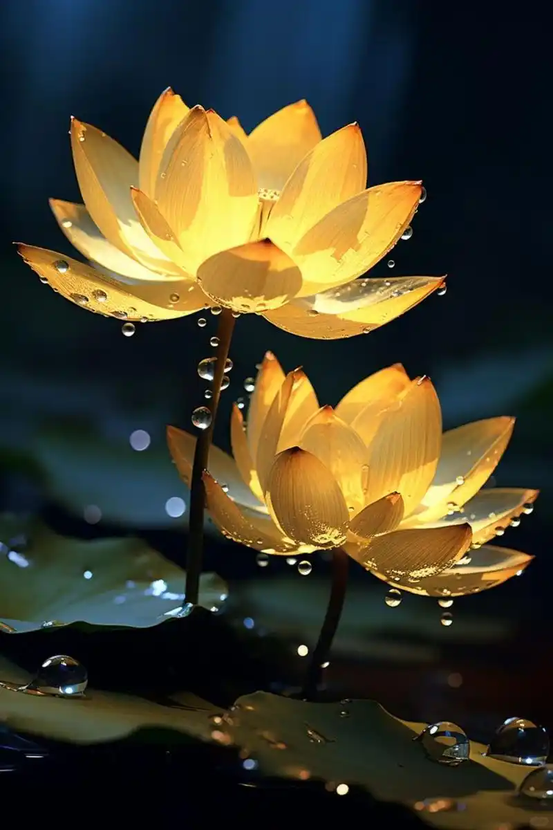 金色莲,好运莲  心如莲花,人生才会一路芬芳