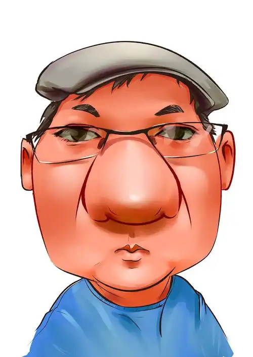 真人转夸张肖像漫画板绘画法