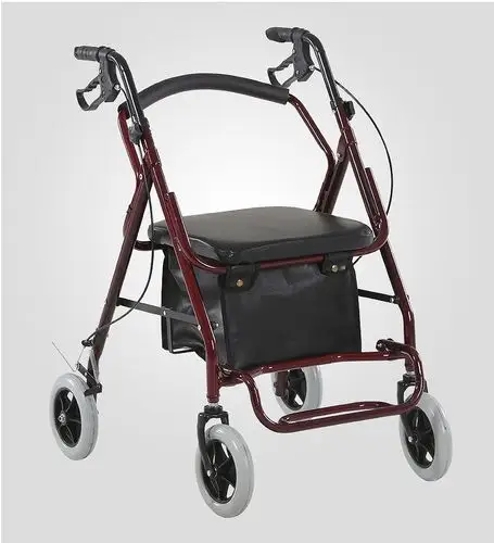 豪美佳 老人手推车 助行车四轮老年购物车买菜车代步车助行器可坐