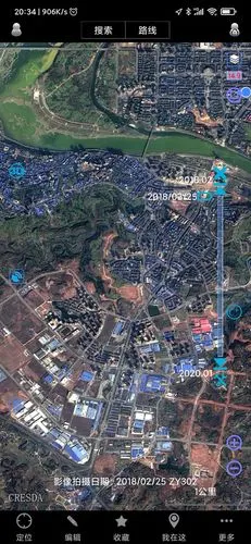 潼南卫星地图2005年和2020年对比