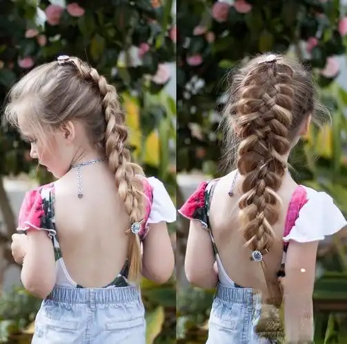 【图】夏季儿童编发盘发大全 小女孩长发编发图片_时尚发型_发藏网