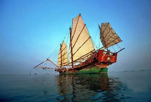 资料图片:"金华兴"号是清代后期问世的中国传统木制帆船.