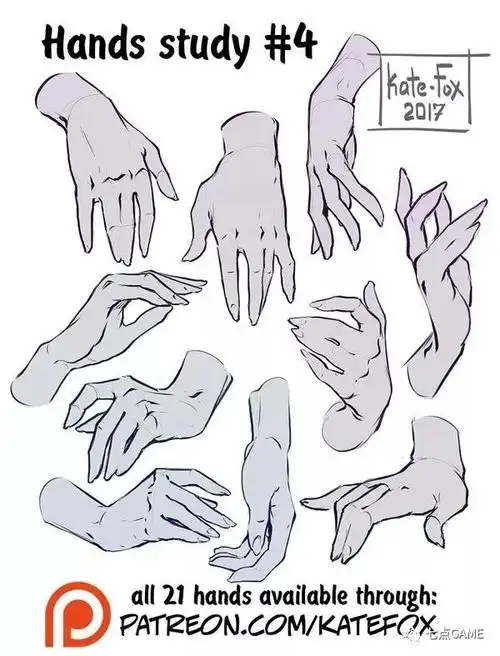 精华手该怎么画动漫人物手部绘画技巧