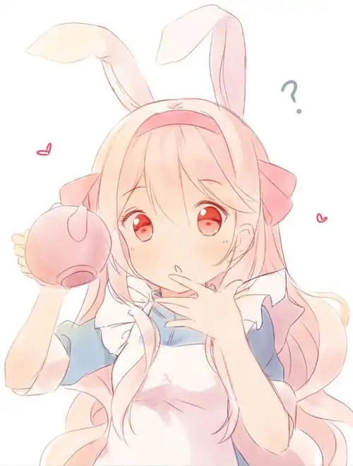 可爱萌萌乖兔兔唔动漫头像二次元萌萌哒女生头像呆萌软妹乖萌可爱小