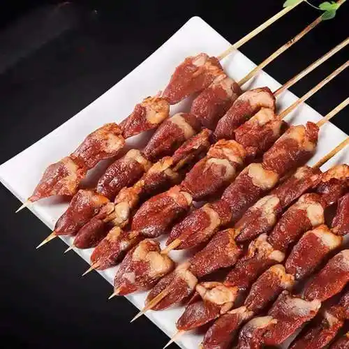 奥尔良鸡心串烧烤肉串30串鸡心串炭烧烤生鸡心串烧烤鸡心串一包30串