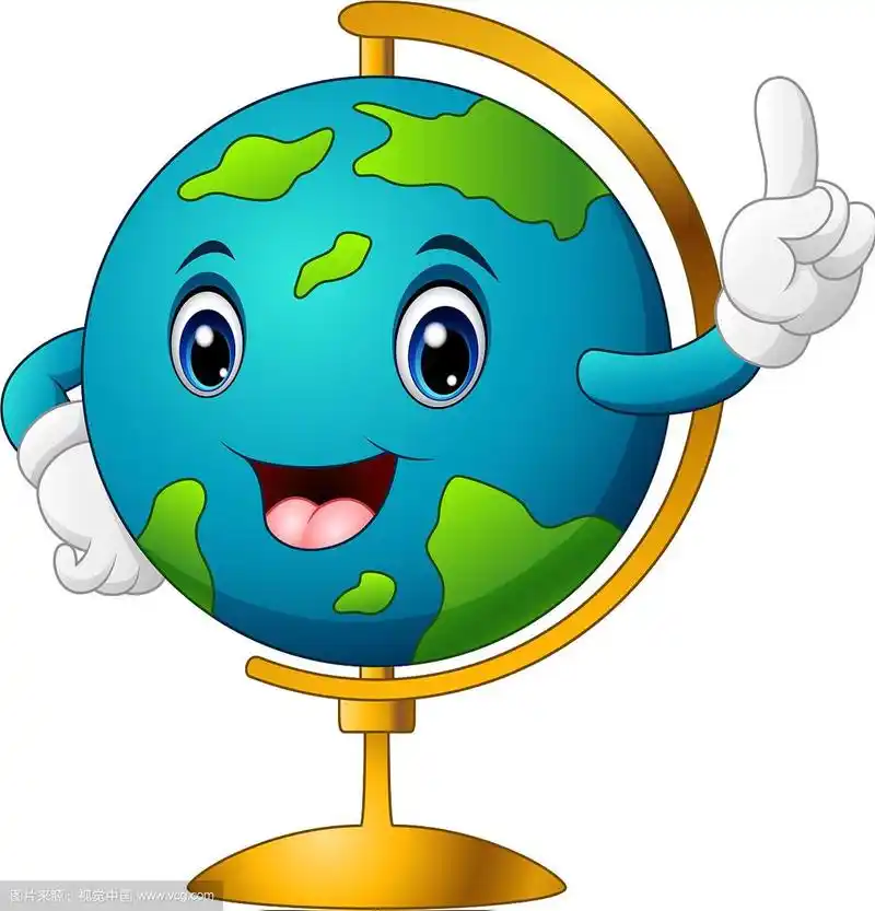 卡通世界地球仪指向