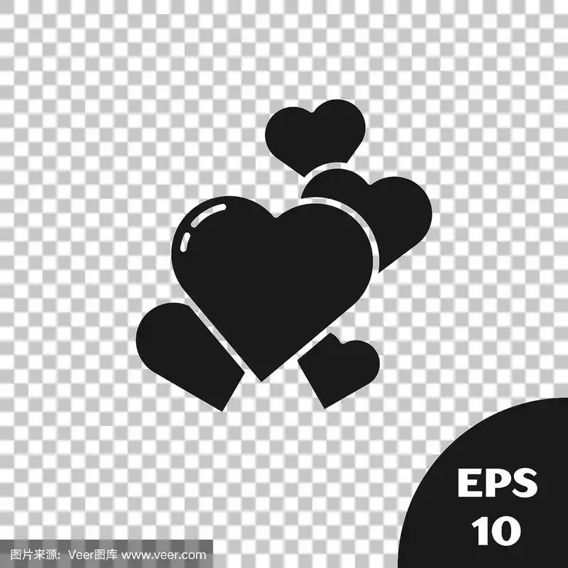 黑心图标隔离上透明