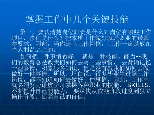 掌握工作中几个关键技能.ppt