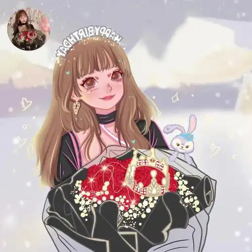 更新一个漂亮小姐姐的生日照,仙里仙气,好喜欢#卡通头像  #procreate