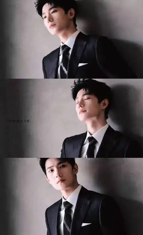 杨洋长发 黑西装就是坠叼的!同意的扣1不同意的扣眼睛!