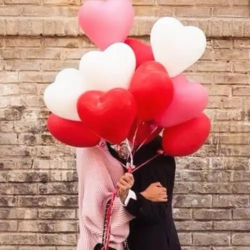 进口爱心气球求婚房装饰桃心形空飘气球生日派对浪漫告白气球婚庆