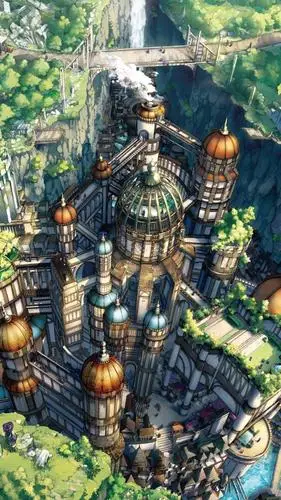 二次元场景系列精美插画图集!清溪流过碧山头,空水澄鲜一色秋