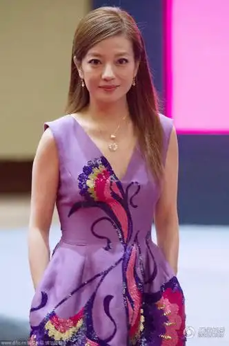 赵薇越来越会穿衣服!穿紫色印花裙惊艳亮相