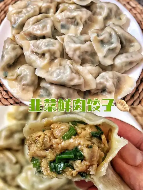 韭菜鲜肉饺子09薄皮大馅儿75好吃到没朋友75