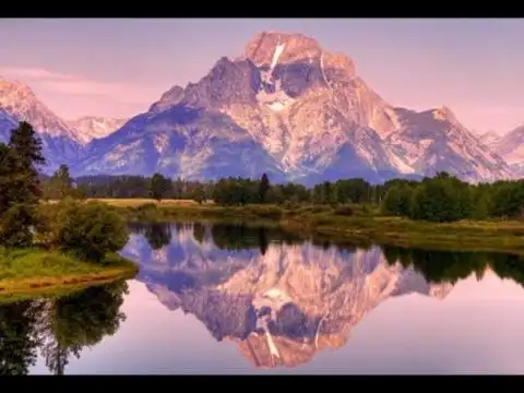 绝美的山水画倒影学海无涯