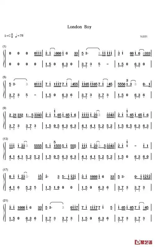 londonboy钢琴简谱数字双手taylorswift