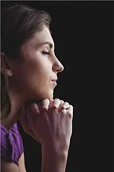 女人,祈祷,双手合十