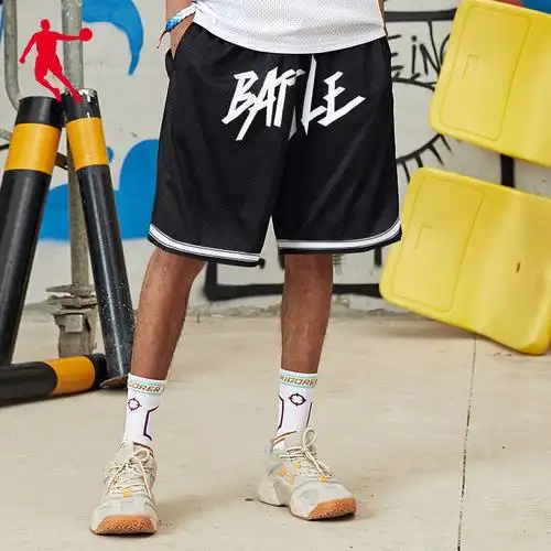 乔丹短裤男运动休闲新款针织宽松篮球裤正品跑步五分裤子运动短裤