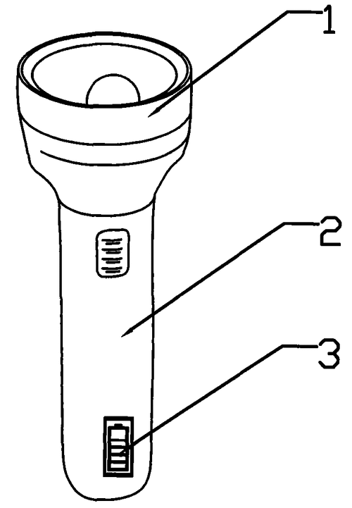 cn201589072u_一种带电量显示的手电筒失效