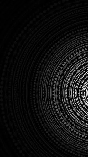 黑色背景简约花纹美女三星小米2手机壁纸