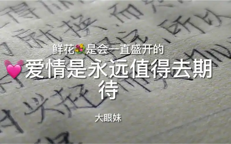 【手写声控】你要相信你会遇到好人,爱情是可以永远值得去期待!