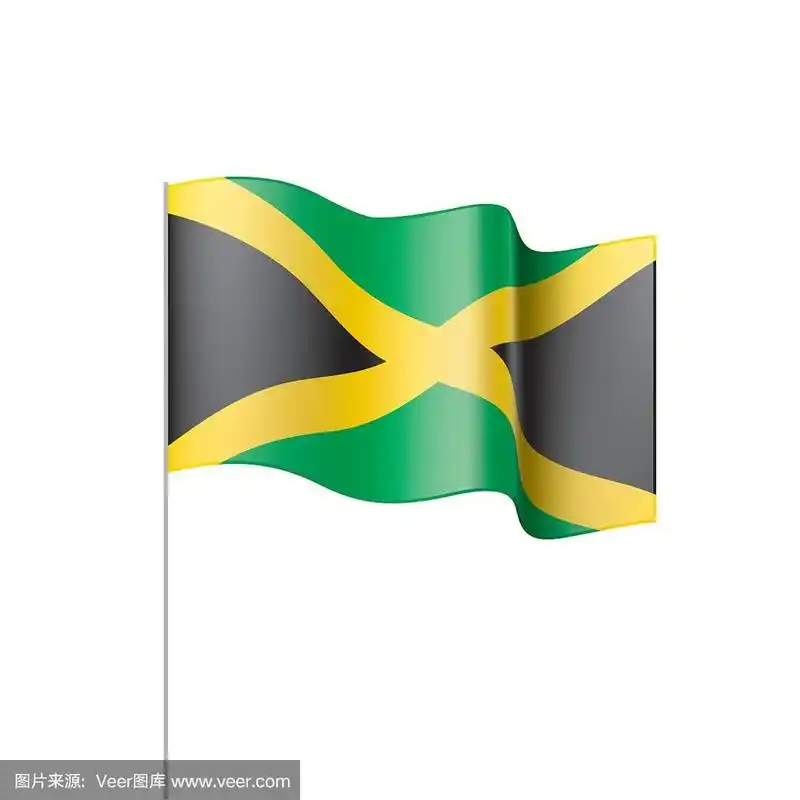 牙买加国旗,矢量图
