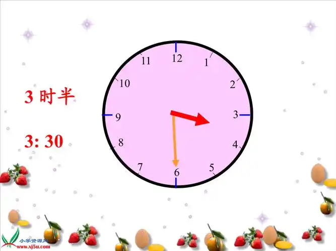 人教新课标数学一年级上册认识钟表半时ppt课件