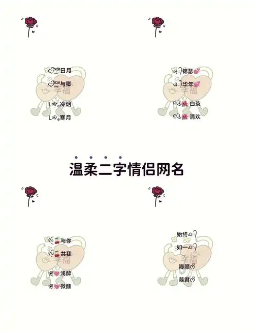 💑甜蜜二字情侣网名大放送💕