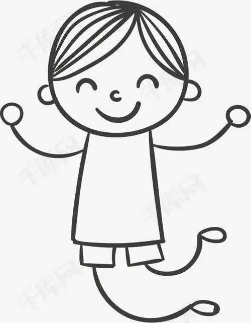 人跳起来怎么画简笔画