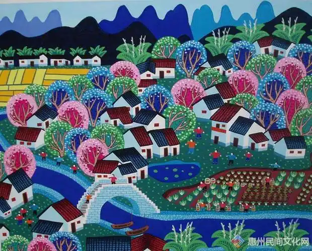 【农民画】小山村