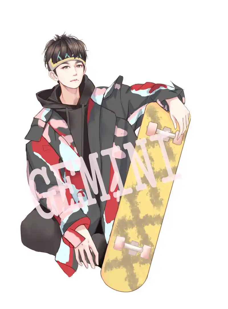 20张易烊千玺漫画壁纸来啦,希望无限,启航未来,易烊千玺冲啊!