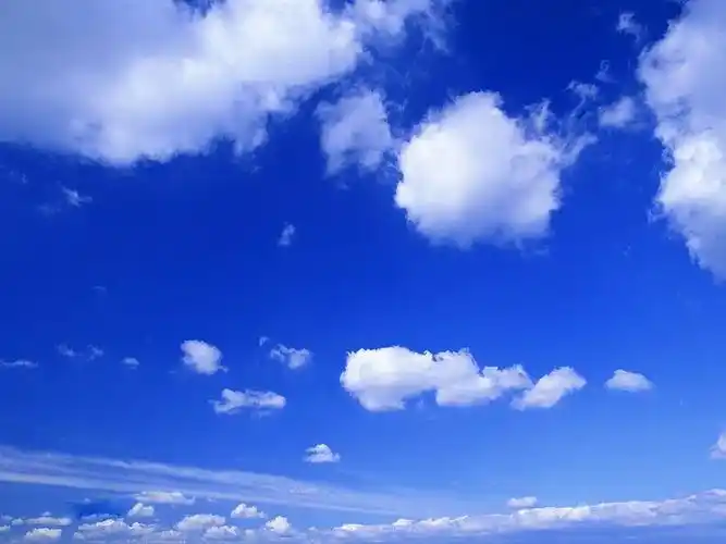 仰望天空,蓝天白云-100图