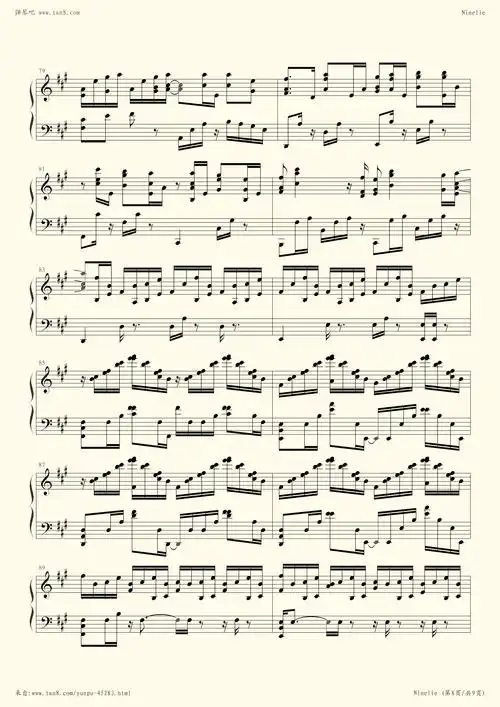 钢琴谱 - [animenz]ninelie-甲铁城的卡巴内瑞ed