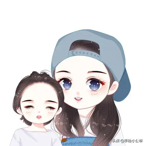 换个头像吧,一家三口,卡通全家福头像,宝宝头像