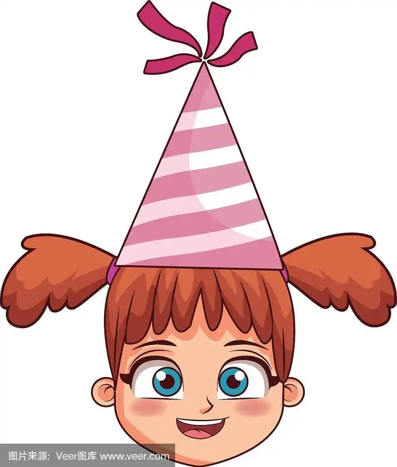 戴生日帽的女孩