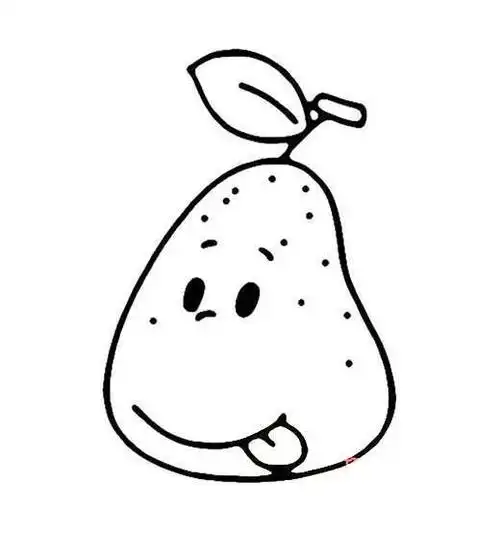 一只梨子简笔画图片