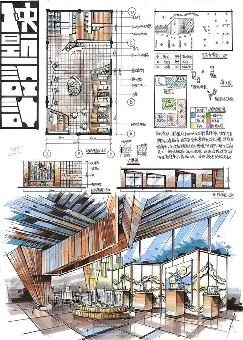 室内快题设计作品(卓越手绘)