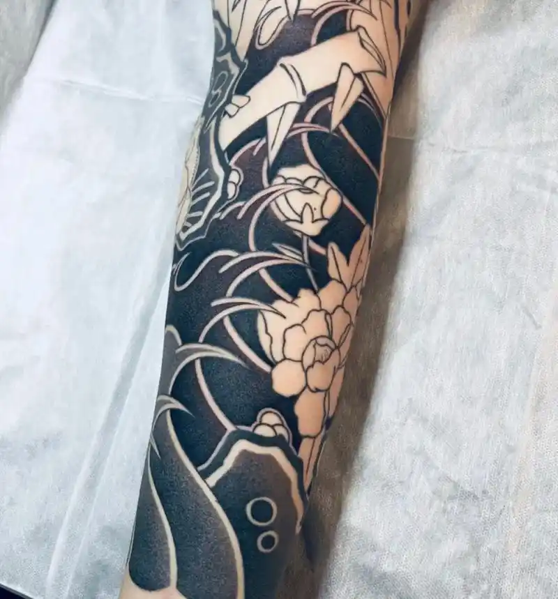 日式老传统 #tattoo #防水纹身贴 #防水贴画 - 抖音