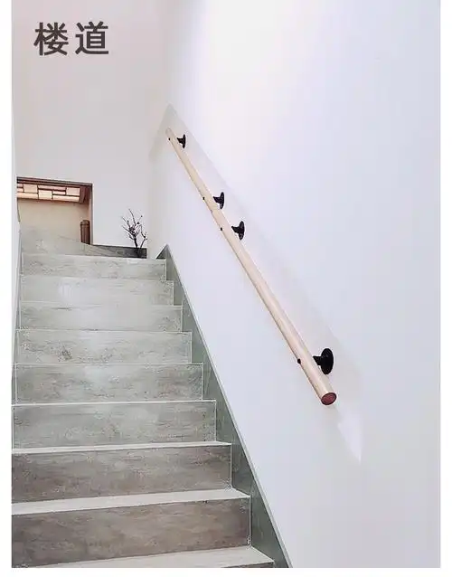 楼梯扶手老年人楼梯扶手家用靠墙榉木扶手儿童幼儿园定制实木扶手支持