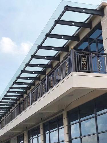 满焊钢结构玻璃雨棚幕墙挑梁ht型碳钢牛腿支架停车棚雨搭驳接爪件