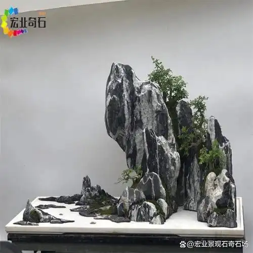 图片,今天来讲讲青龙石的造景好不好看,你们喜不喜欢青龙石假山造景