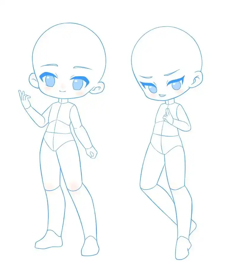 q版3头身动态练习.#q版人物 #人体结构 #漫画 #图文  - 抖音