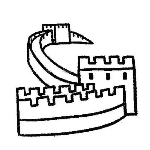 长城简笔画图片_简笔画 - 搜图案网