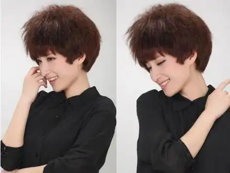 女士短发锡纸烫发型蓬松立体的锡纸烫紧贴潮流