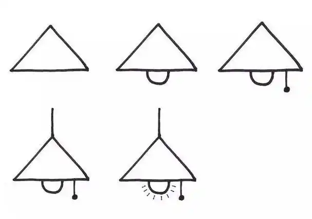 100多个三角形简笔画打印就可以临摹建议给孩子收藏三角形简笔画图片