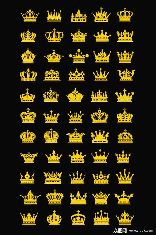 高清皇冠图标设计素材