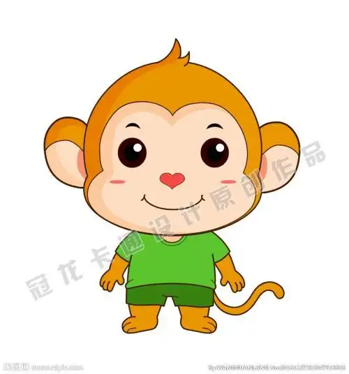 猴子简笔画彩色卡通 简笔画图片大全-蒲城教育文学网