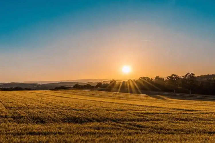 山谷落日简约创意卡通壁纸高清图片(7680x4320) - 8k其他高清壁纸