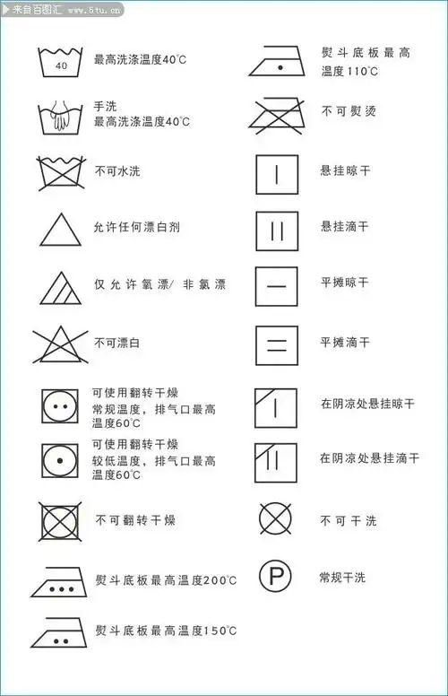 衣服洗水标签标志-杂类图标-百图汇素材网